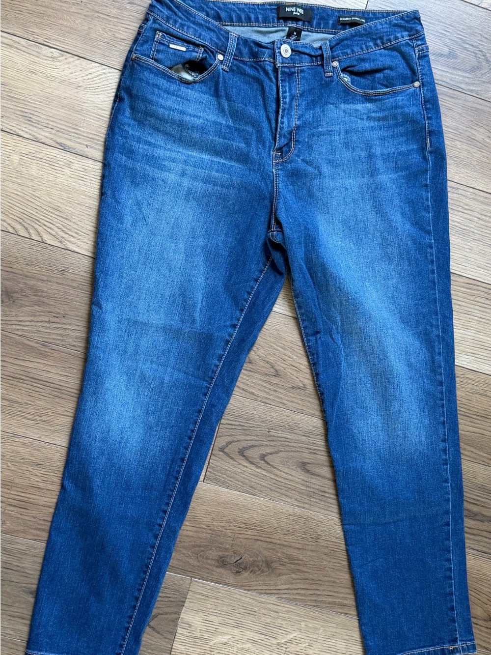 Nine West Women's Blue Jeans gramercy skinny ankle